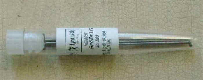 Filznadeln - Größe 16, Kronen/Kranznadel extra fein, Doppelkerbe, 10 Stück/