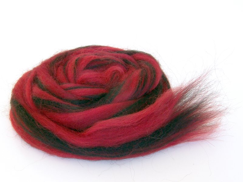 Bergschaf-Melange (bunt) - lavaglut mittelfein im Band