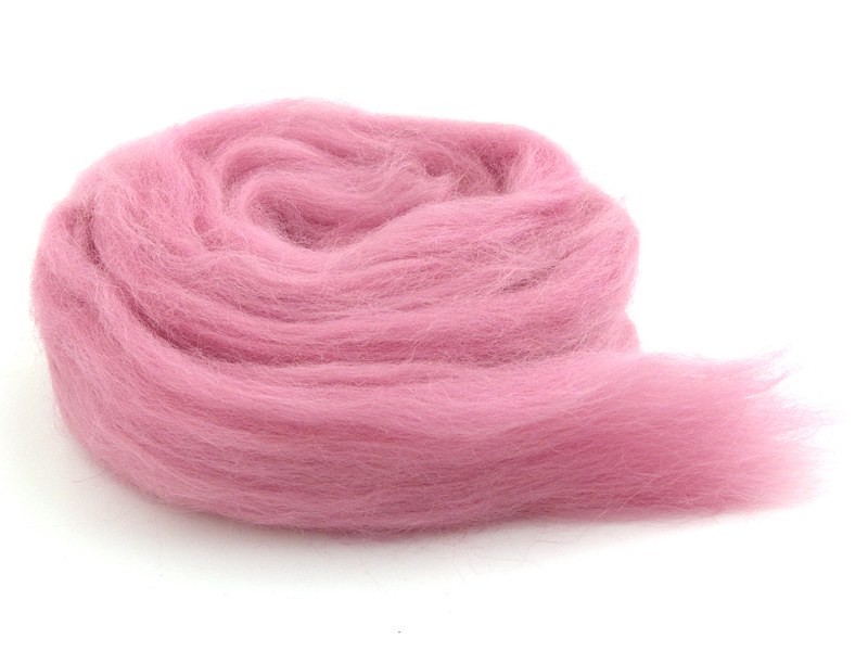 Bergschafwolle (bunt) - zuckergussrosa mittelfein im Band