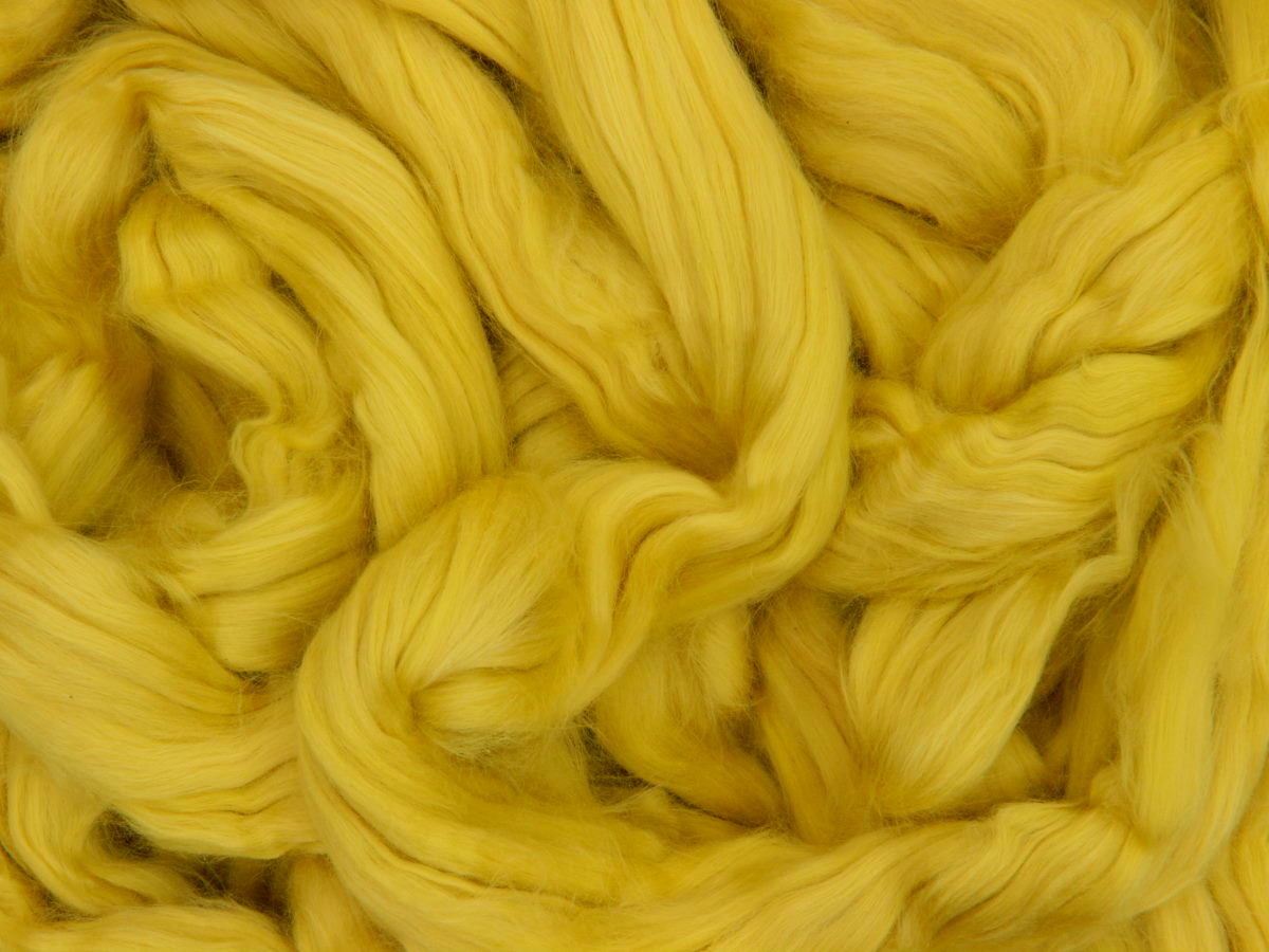 Baumwolle, zitronenfaltergelb sehr fein im Band