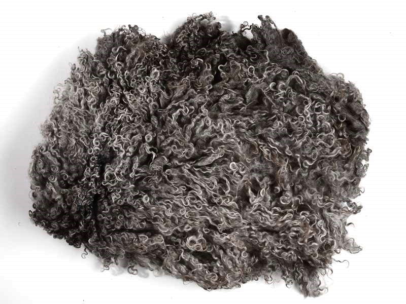 Toupetlocken - grau mittelfein 1 kg (ungewaschen)