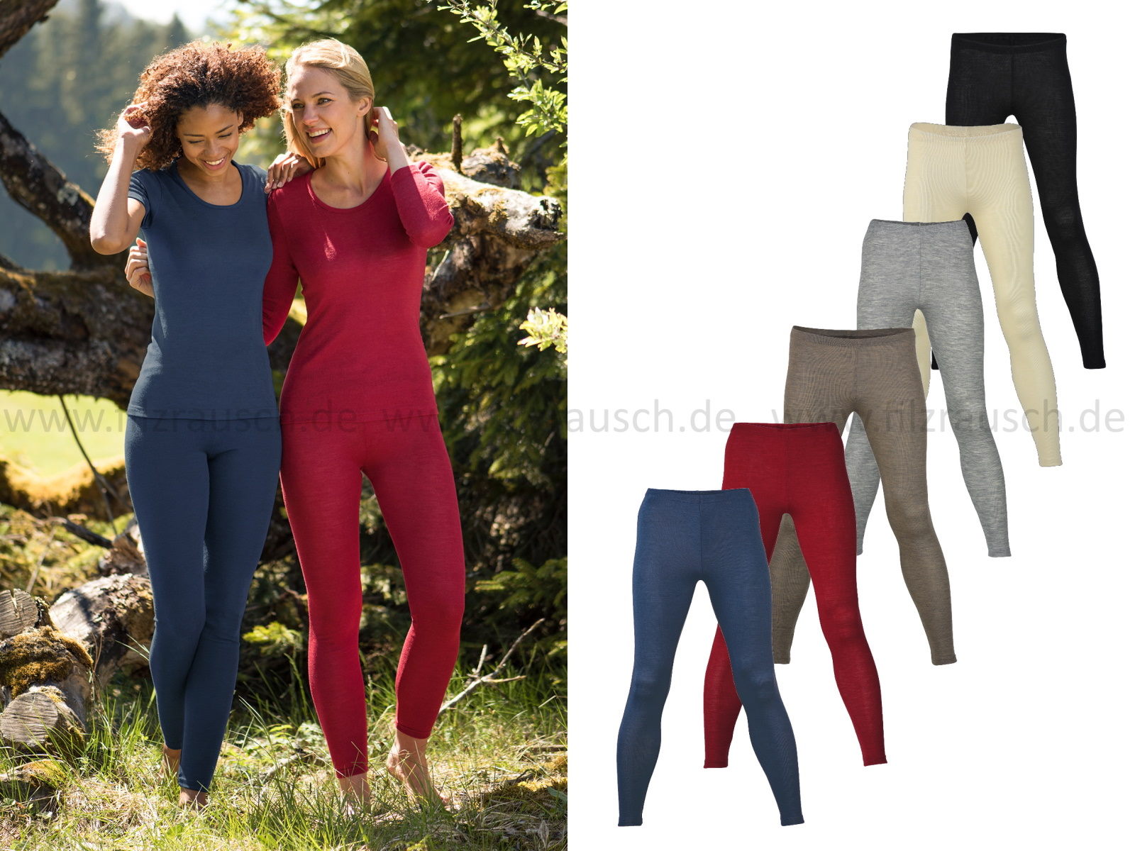 Damen-Leggings, 70% Schurwolle/30%Seide (Bio-GOTS)