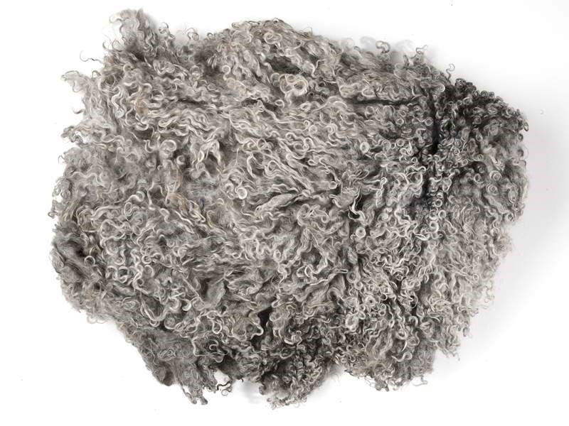 Toupetlocken - grau-hell mittelfein 1 kg (ungewaschen)