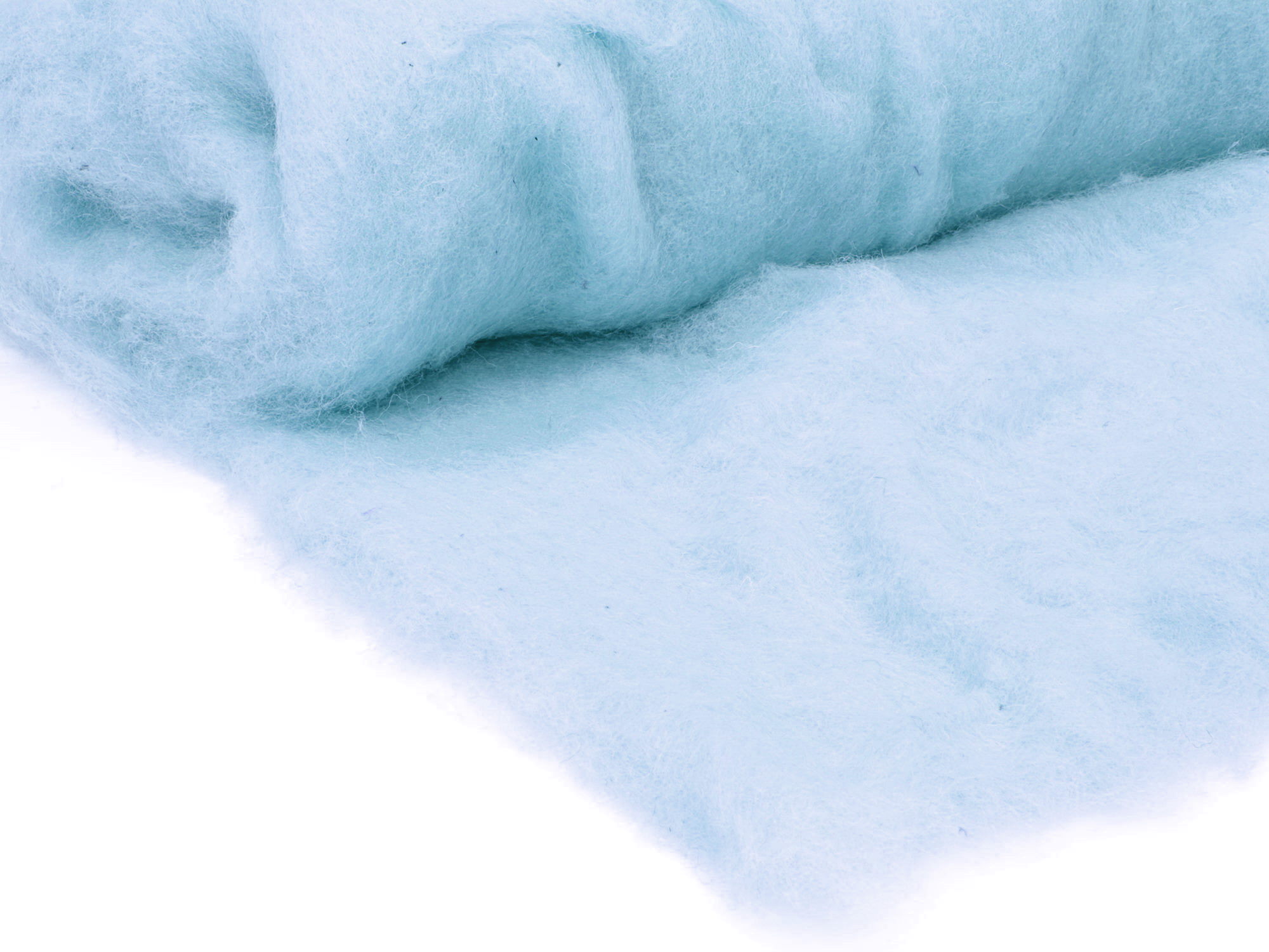 Bergschafwolle (bunt) - morgenblau mittelfein im Vlies