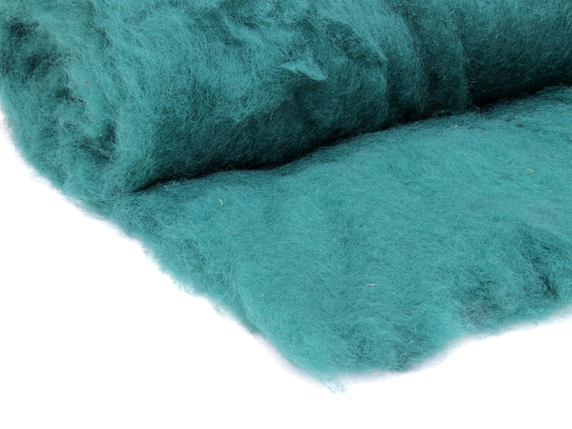 Bergschafwolle (bunt) - lagunentürkis mittelfein im Vlies
