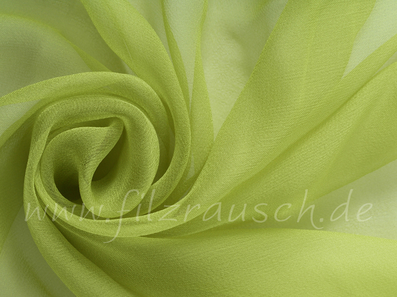 Chiffon 3,5 - frühlingsgrün 110 cm breit pro 1 Meter