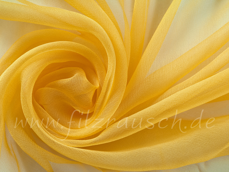 Chiffon 3,5 - safrangelb 110 cm breit pro 1 Meter