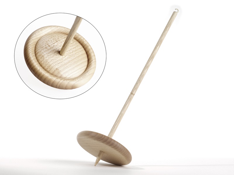 Filzrausch Handspindel Drehwurm natur 80mm (50g)