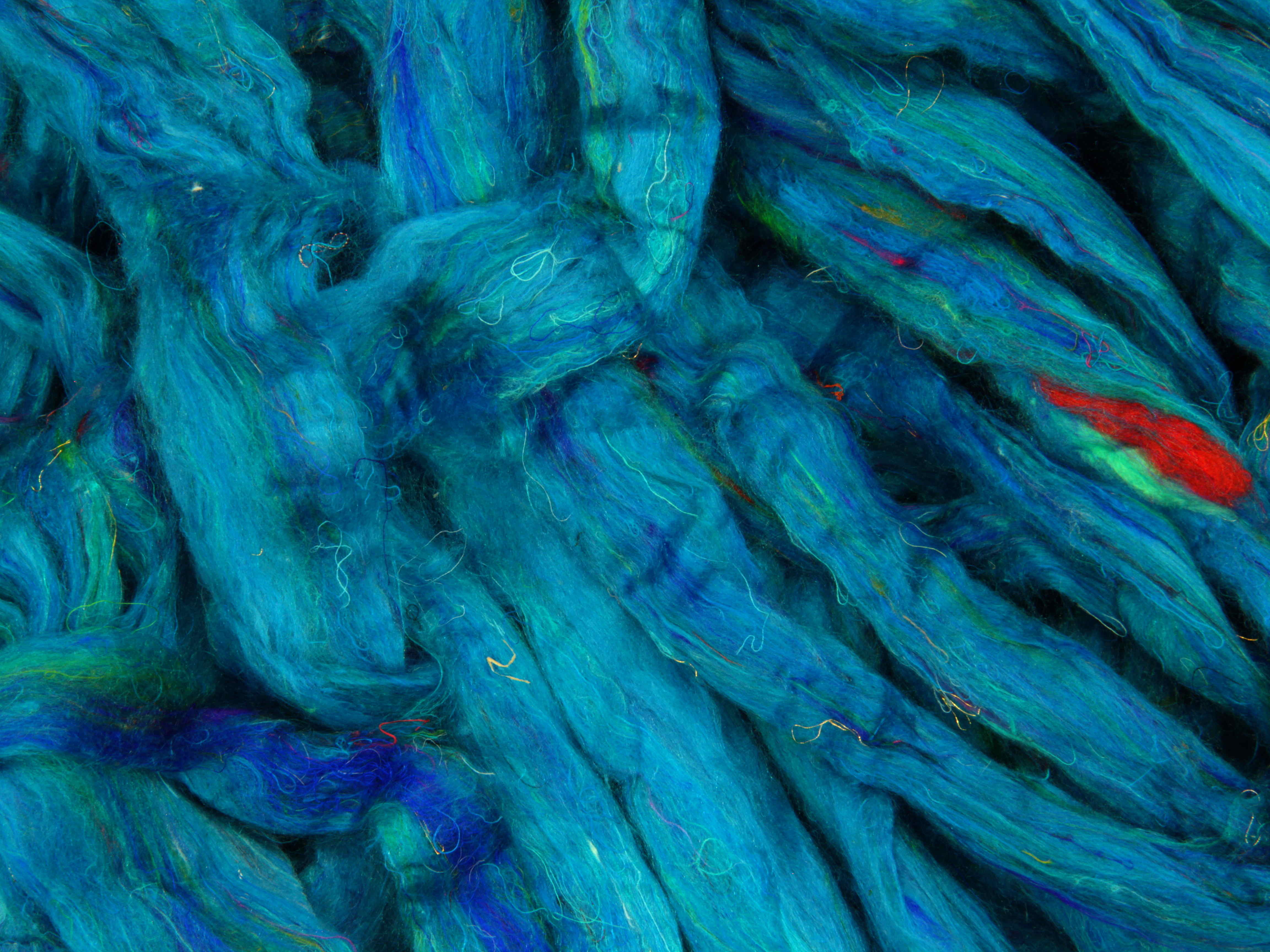 Sari Seide, buntgefärbt  - blaue lagune, extra fein im Band