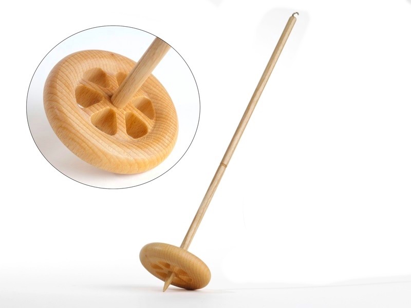 Filzrausch Handspindel Speichenrad geölt 70mm (40g)