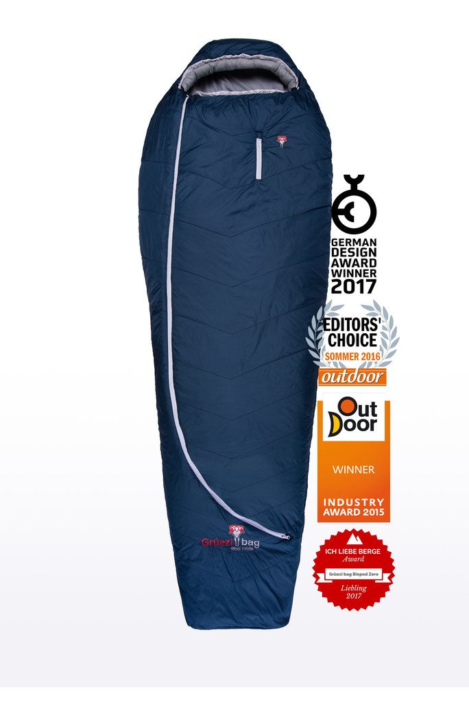 Biopod Wolle Zero Night Blue 185 / +2°C 950g Füllung:Wolle/Polyester