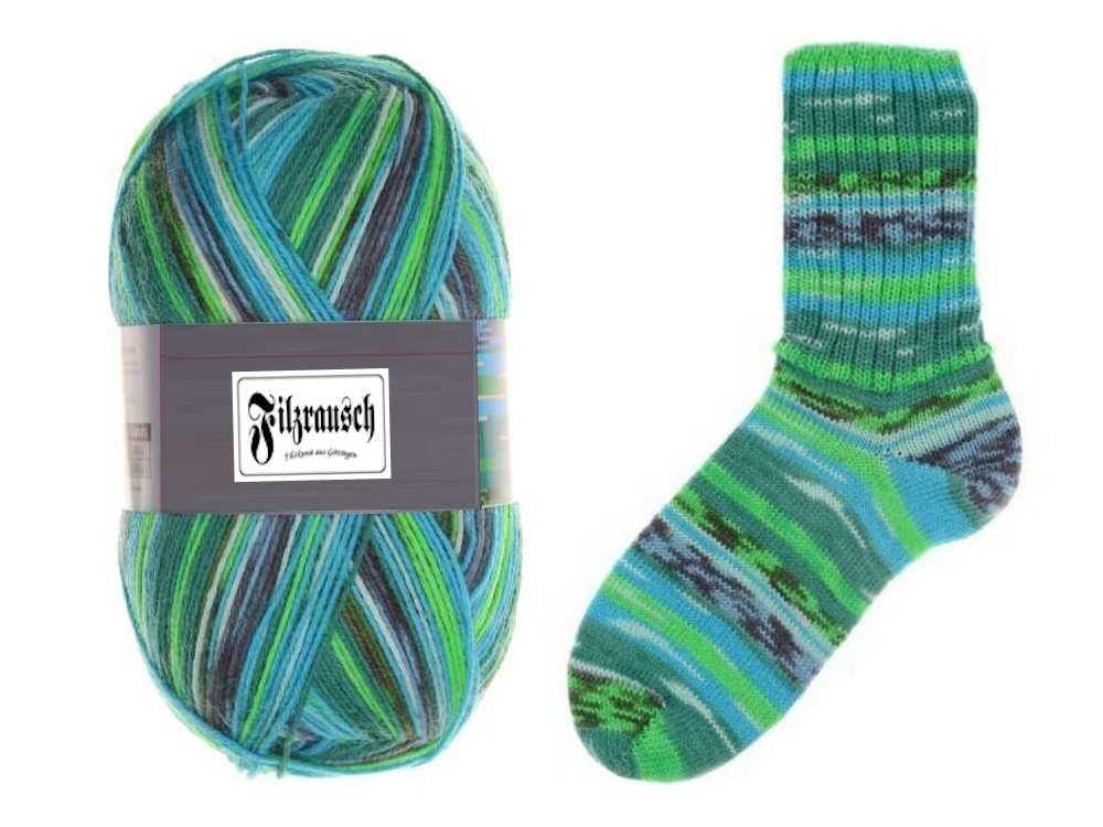 Sockengarn Frog 47-28, 420m 75%Wolle - 25% Polyamid - 100g