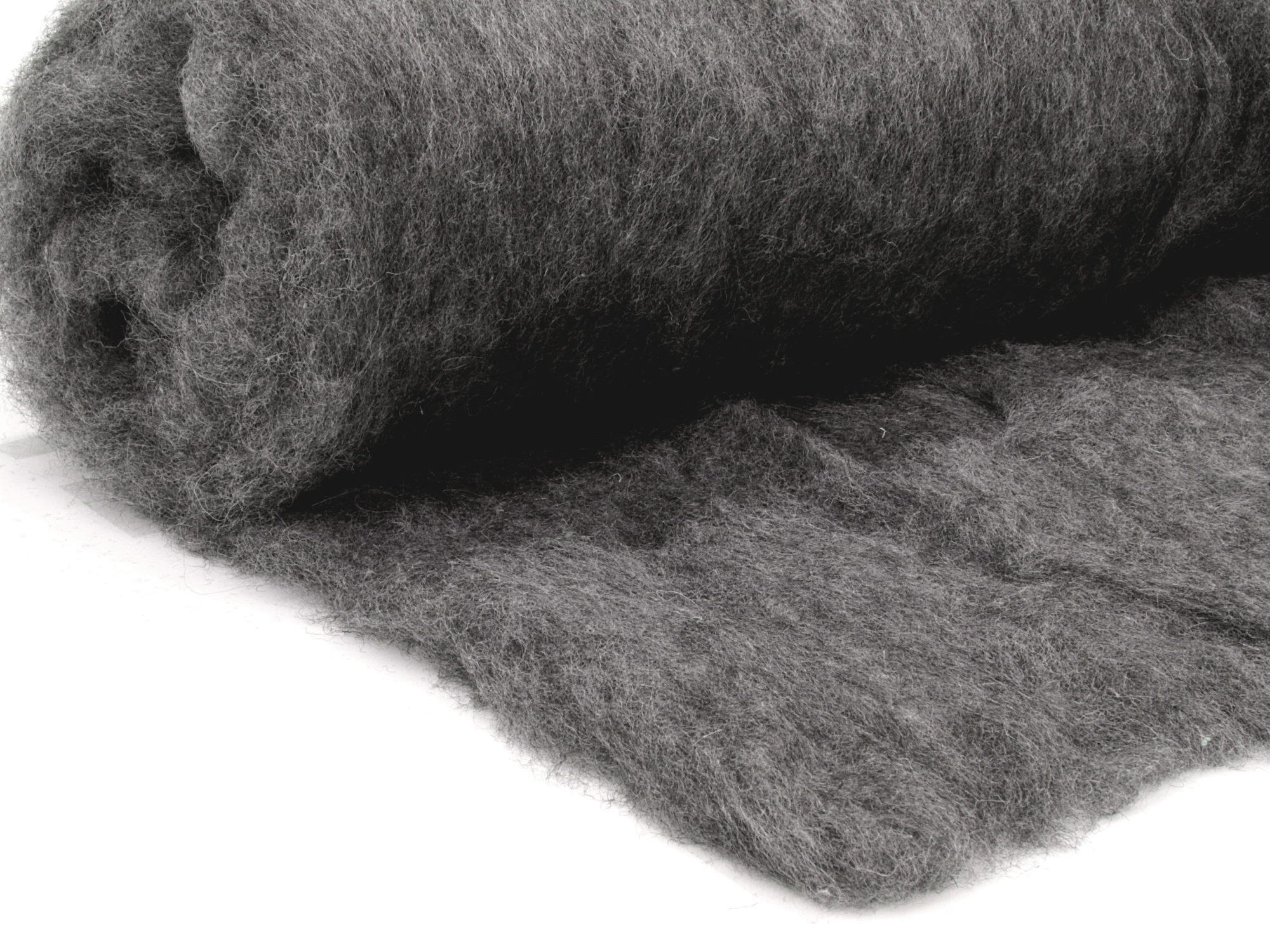 Bergschafwolle (bunt) - grau 55 mittelfein im Vlies