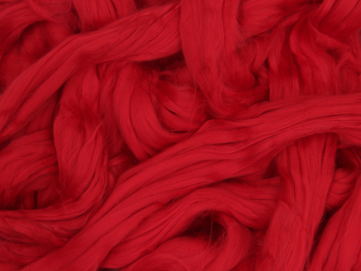 Baumwolle, brilliantrot sehr fein im Band