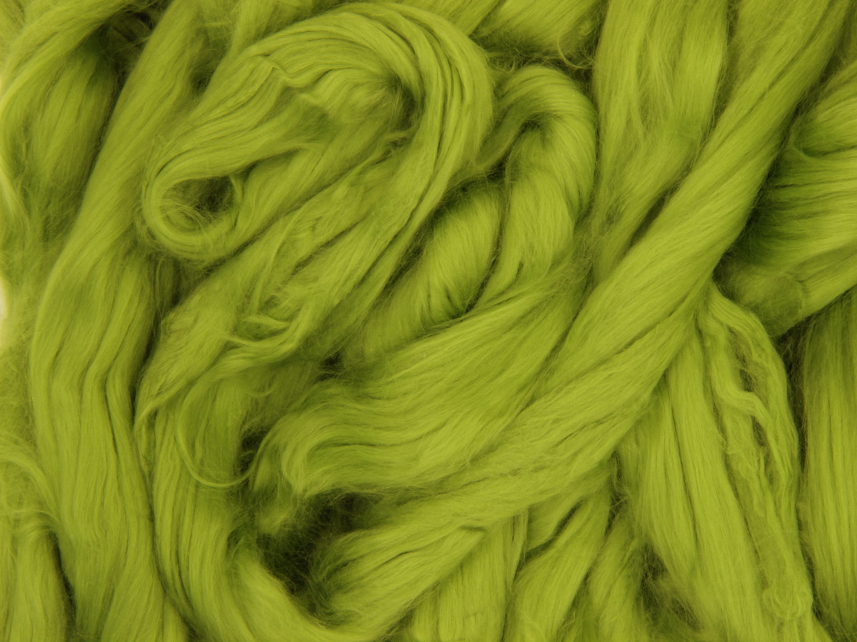 Baumwolle, froschgrün sehr fein im Band