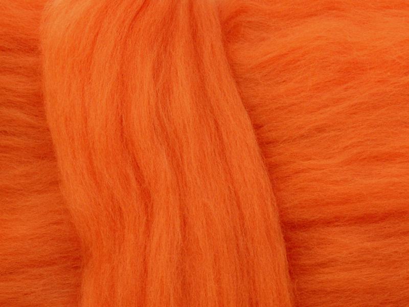 Merinowolle - sanddornorange superfein 16 mic im Band