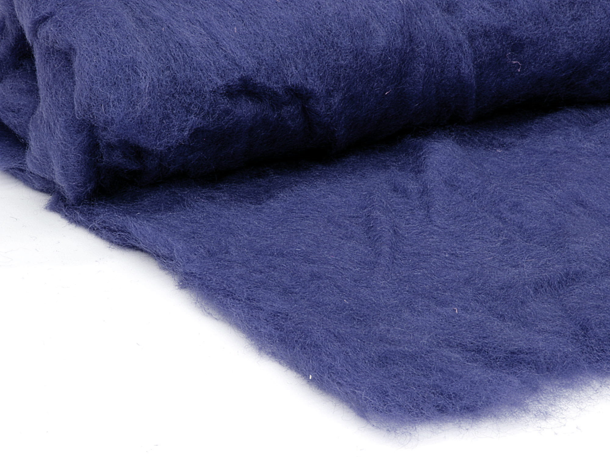 Bergschafwolle (bunt) - blaubeerblau mittelfein im Vlies