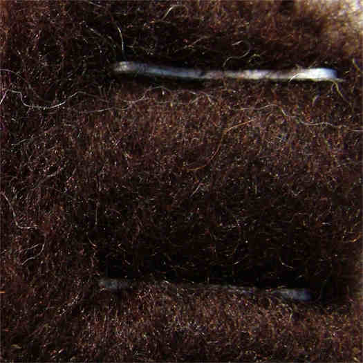 Merinowolle (bunt) - kastanienbraun extra fein im Vlies