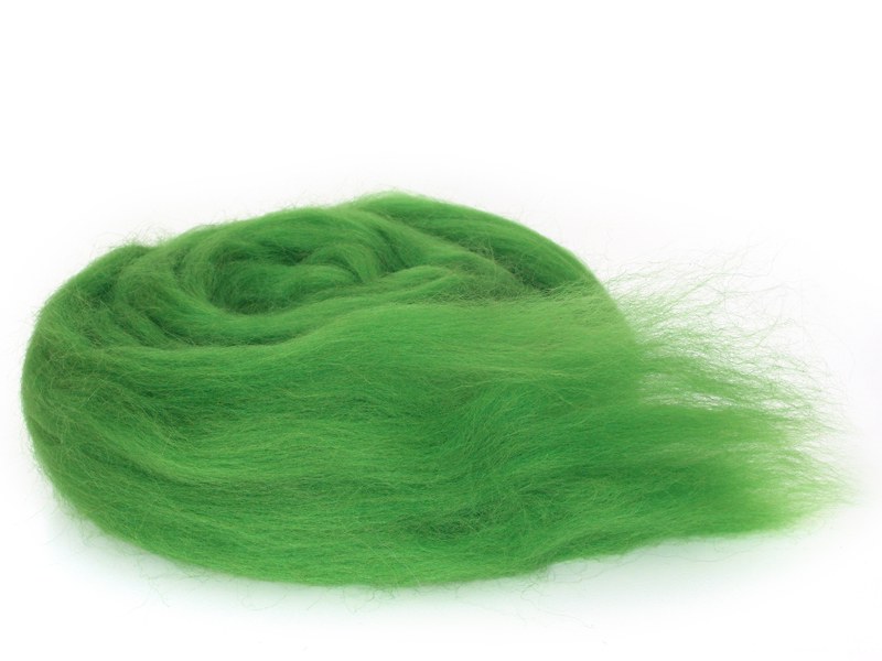 Bergschafwolle (bunt) - rasengrün mittelfein im Band