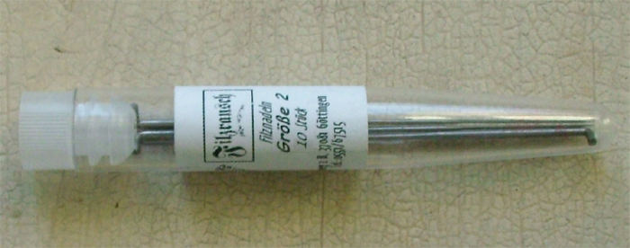 Filznadeln - Größe 2, mittel - universal, 10 Stück/Packung