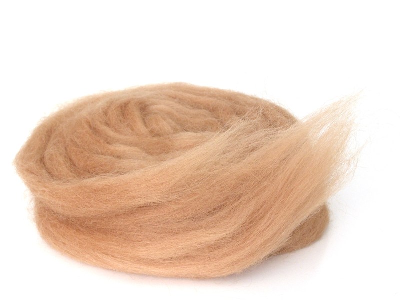 Bergschafwolle (bunt) - kamel mittelfein im Band