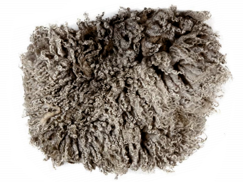 Toupetlocken - grauweiß mittelfein 1 kg (ungewaschen)