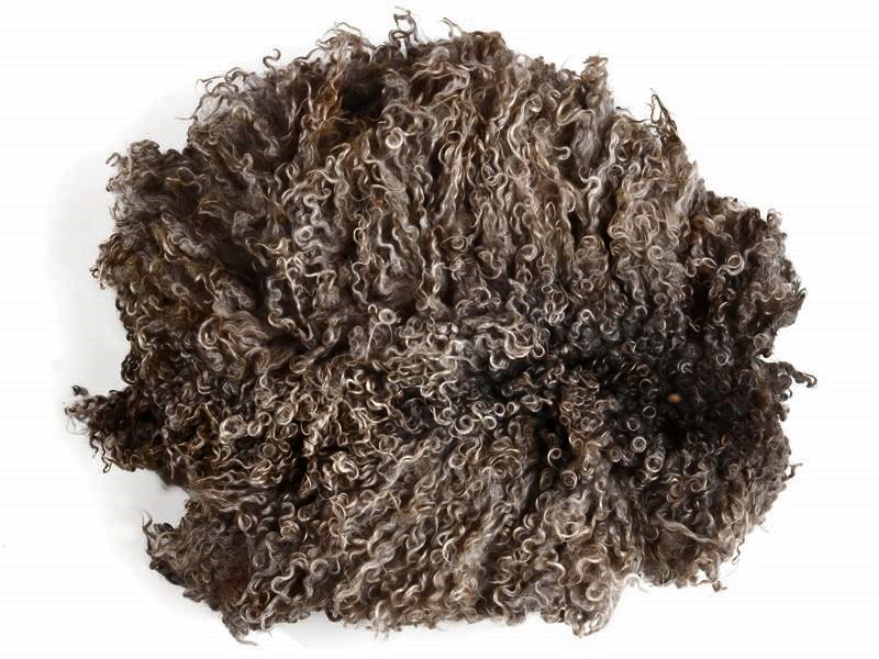 Toupetlocken - graubraunbeige mittelfein 1 kg (ungewaschen)