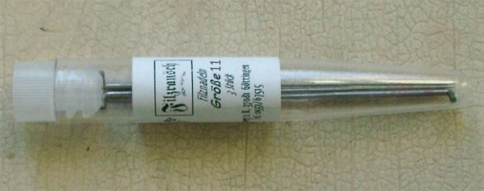 Filznadeln -   Größe 11, Universal, sehr stabil, fein, 3 Stück