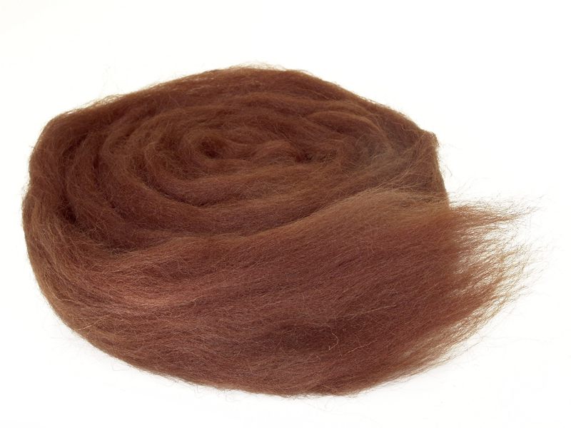 Bergschafwolle (bunt) - braunbär mittelfein im Band