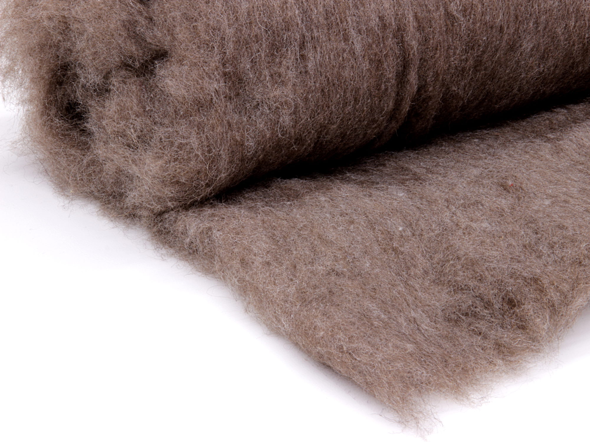Bergschafwolle - graubraun mittelfein im Vlies