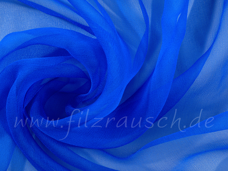 Chiffon 3,5 - azuritblau 110 cm breit pro 1 Meter