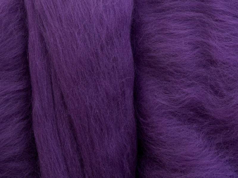 Merinowolle - wilde akelei lila superfein 16 mic im Band