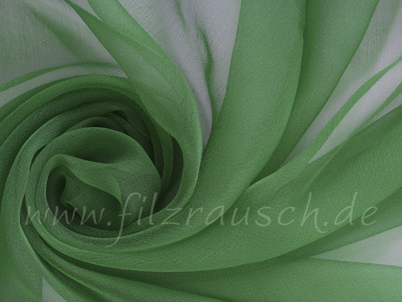 Chiffon 3,5 - sommergrün 110 cm breit pro 1 Meter